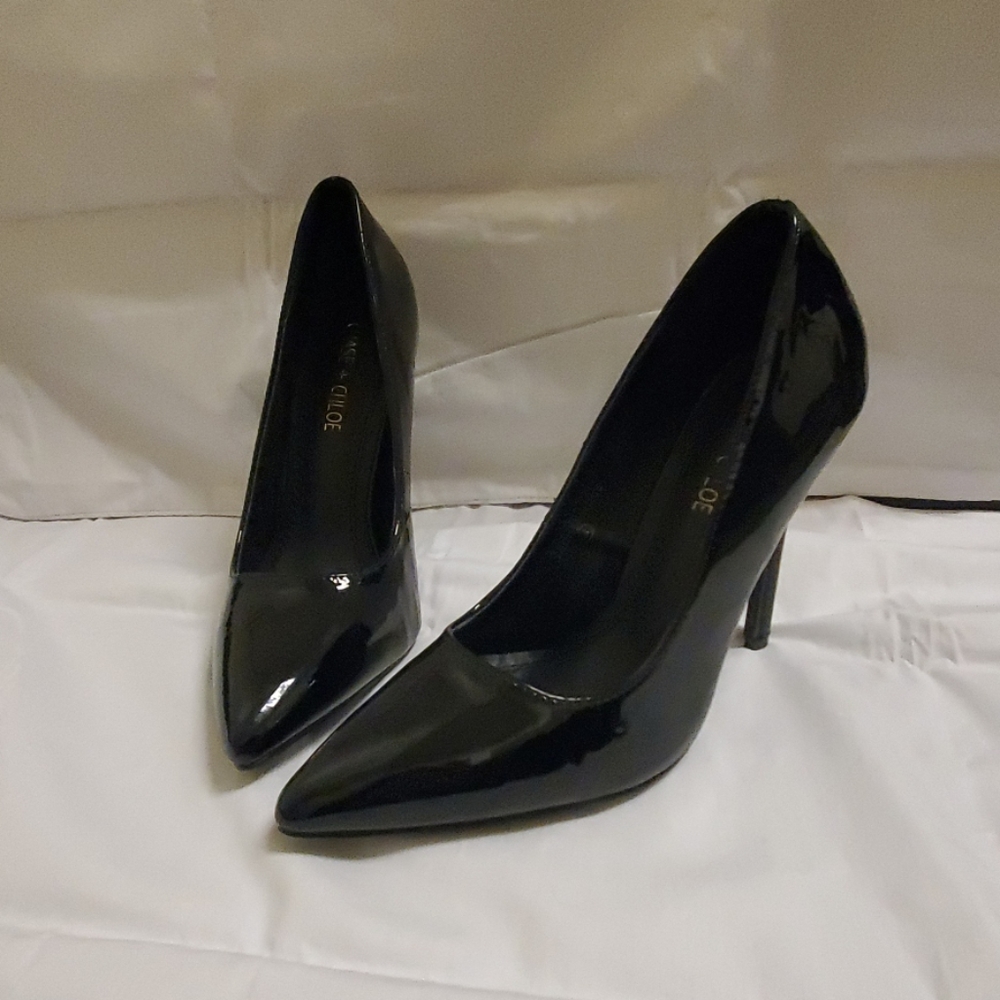 Chase + Chloe Black Business Heels